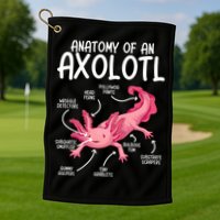 Axolotl Anatomy Of Axolotl Science Pet Axolotl Lover Golf Towel