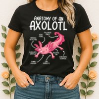 Axolotl Anatomy Of Axolotl Science Pet Axolotl Lover Womens T-Shirt