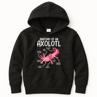 Axolotl Anatomy Of Axolotl Science Pet Axolotl Lover Kids Hoodie