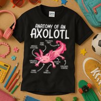 Axolotl Anatomy Of Axolotl Science Pet Axolotl Lover Kids T-Shirt