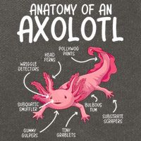 Axolotl Anatomy Of Axolotl Science Pet Axolotl Lover Cotton Canvas Backpack