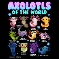 Axolotl Animals Of The World Kawaii Salamander Herpetology Cooling Performance Crew T-Shirt