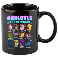 Axolotl Animals Of The World Kawaii Salamander Herpetology 11oz C Handle Ceramic Mug