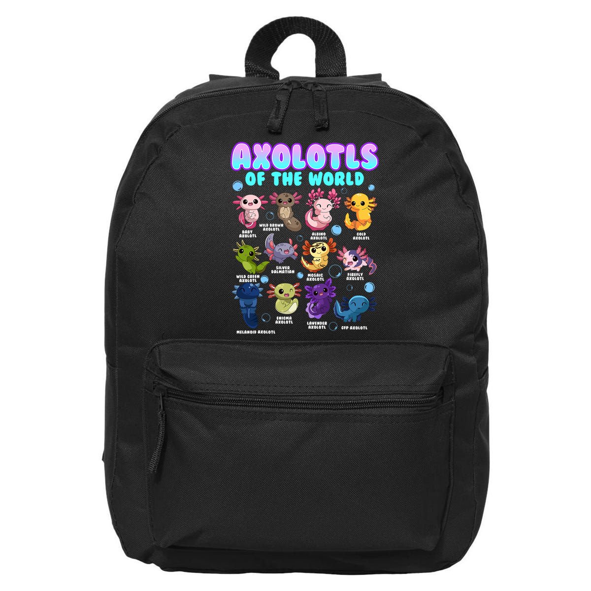 Axolotl Animals Of The World Kawaii Salamander Herpetology 16 in Basic Backpack