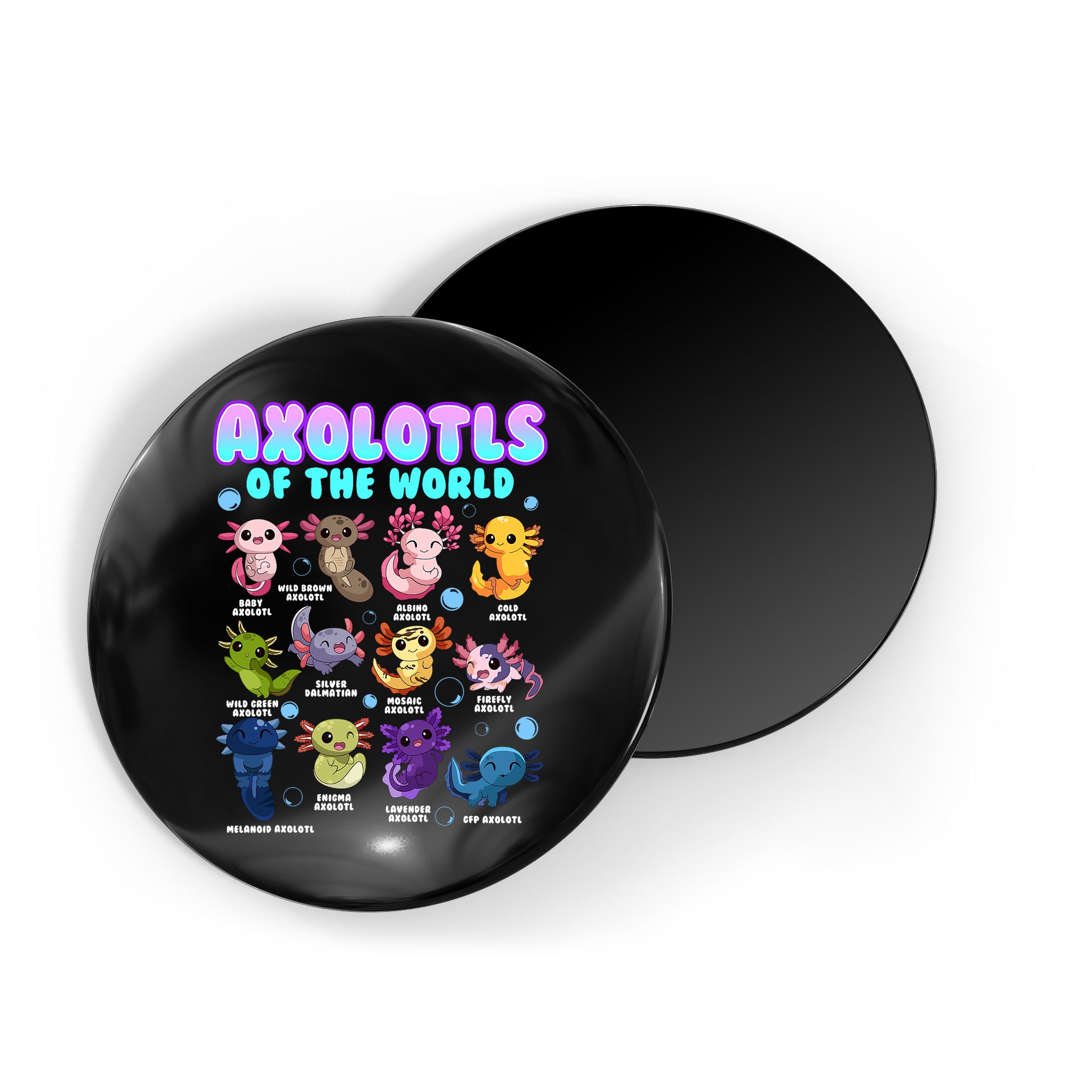 Axolotl Animals Of The World Kawaii Salamander Herpetology Magnet