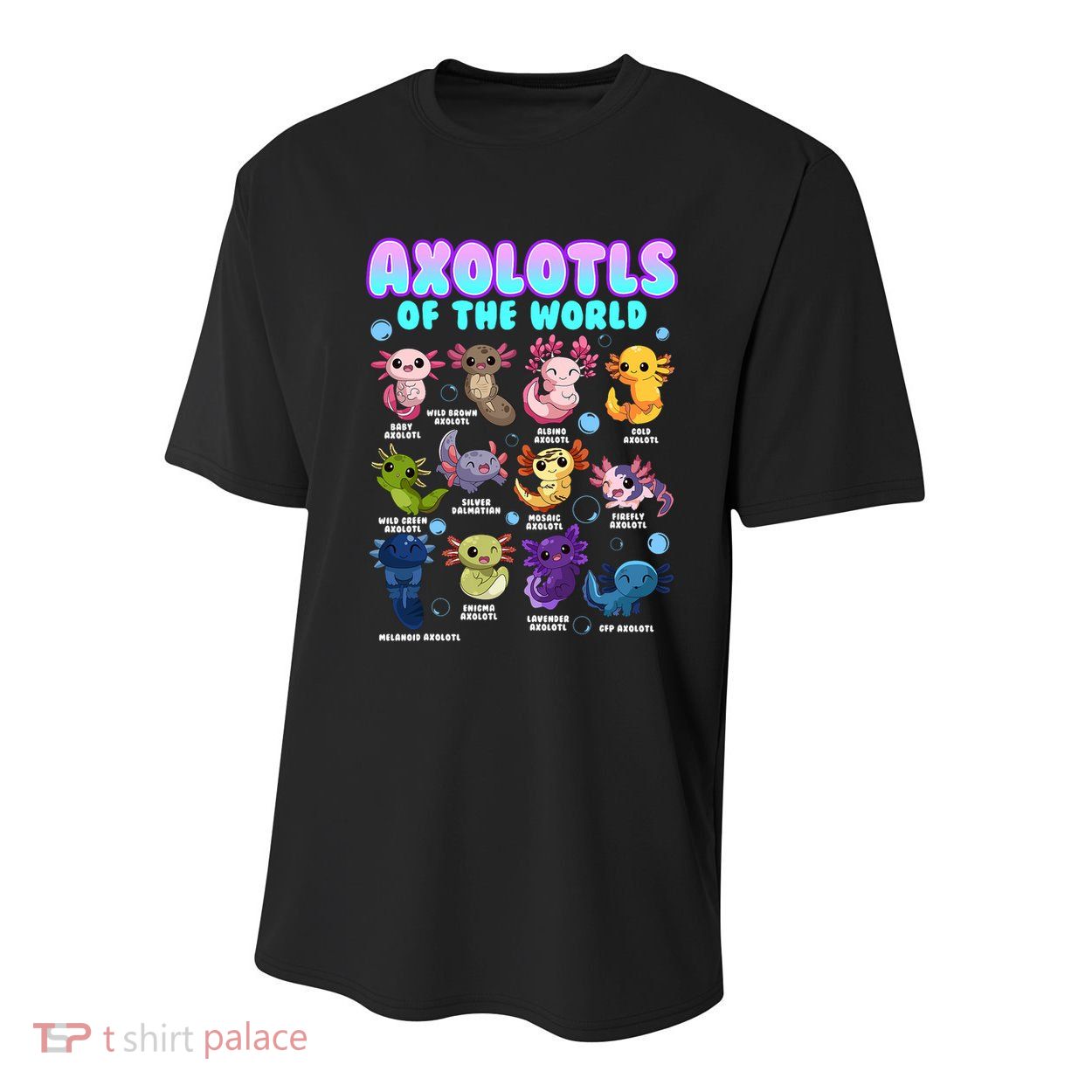 Axolotl Animals Of The World Kawaii Salamander Herpetology Youth Performance Sprint T-Shirt