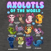 Axolotl Animals Of The World Kawaii Salamander Herpetology Vector Backpack