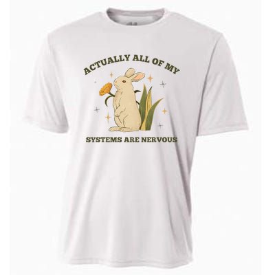 Actually All Of My Systems Are Nervous Cooling Performance Crew T-Shirt