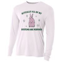 Actually All Of My Systems Are Nervous Funny Mental Health Cooling Performance Long Sleeve Crew