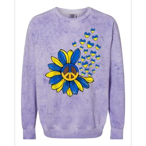 Autism Awareness Peace Sunflower Colorblast Crewneck Sweatshirt