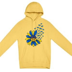 Autism Awareness Peace Sunflower Premium Pullover Hoodie