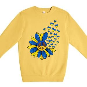 Autism Awareness Peace Sunflower Premium Crewneck Sweatshirt