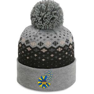 Autism Awareness Peace Sunflower The Baniff Cuffed Pom Beanie