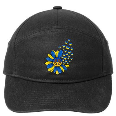 Autism Awareness Peace Sunflower 7-Panel Snapback Hat