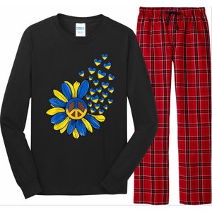 Autism Awareness Peace Sunflower Long Sleeve Pajama Set