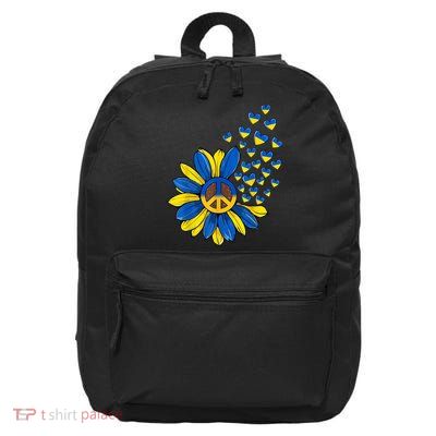 Autism Awareness Peace Sunflower 16 in Basic Backpack
