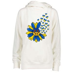 Autism Awareness Peace Sunflower Womens Funnel Neck Pullover Hood