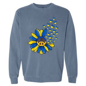 Autism Awareness Peace Sunflower Garment-Dyed Sweatshirt