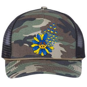 Autism Awareness Peace Sunflower Retro Rope Trucker Hat Cap