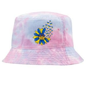 Autism Awareness Peace Sunflower Tie-Dyed Bucket Hat