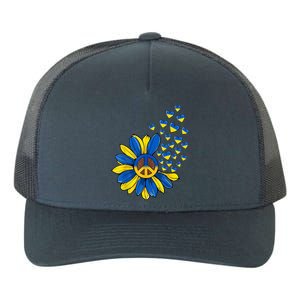 Autism Awareness Peace Sunflower Yupoong Adult 5-Panel Trucker Hat