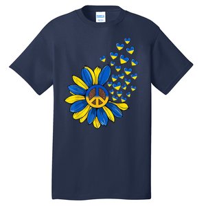 Autism Awareness Peace Sunflower Tall T-Shirt