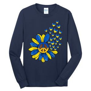 Autism Awareness Peace Sunflower Tall Long Sleeve T-Shirt