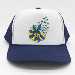 Autism Awareness Peace Sunflower Trucker Hat