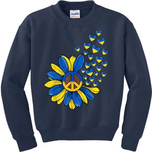 Autism Awareness Peace Sunflower Kids Sweatshirt