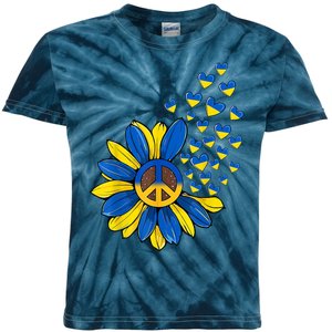 Autism Awareness Peace Sunflower Kids Tie-Dye T-Shirt