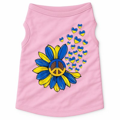 Autism Awareness Peace Sunflower Doggie Tank