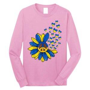 Autism Awareness Peace Sunflower Long Sleeve Shirt