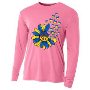 Autism Awareness Peace Sunflower Cooling Performance Long Sleeve Crew