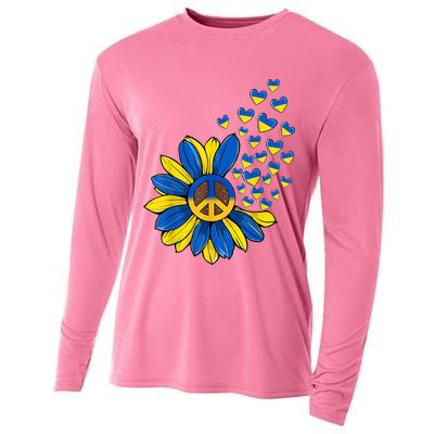 Autism Awareness Peace Sunflower Cooling Performance Long Sleeve Crew