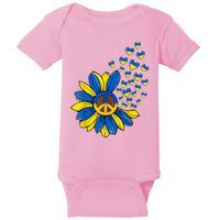 Autism Awareness Peace Sunflower Baby Bodysuit