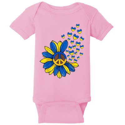 Autism Awareness Peace Sunflower Baby Bodysuit