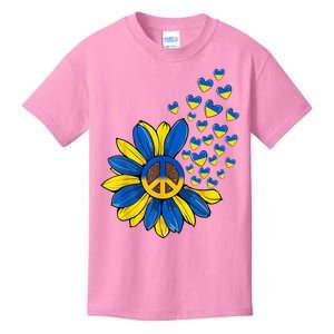 Autism Awareness Peace Sunflower Kids T-Shirt