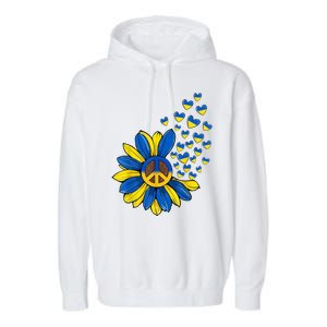 Autism Awareness Peace Sunflower Garment-Dyed Fleece Hoodie