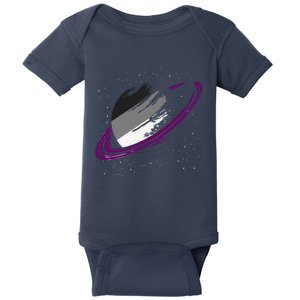 Asexual Ace Pride Month Saturn Queer Lgbtq Asexual Baby Bodysuit