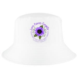 Alzheimer Awareness Purple Sunflower Cool Comfort Performance Bucket Hat