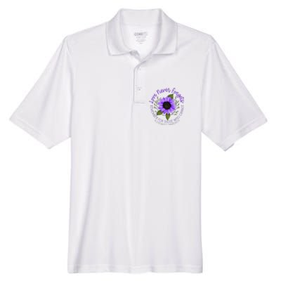 Alzheimer Awareness Purple Sunflower Men's Origin Performance Pique Polo