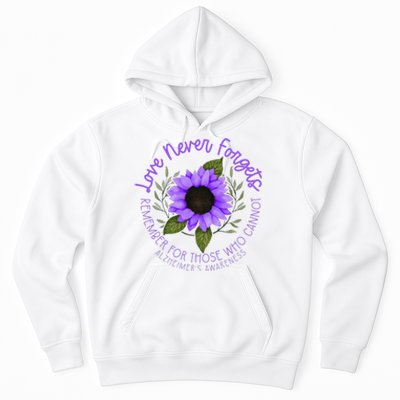 Alzheimer Awareness Purple Sunflower Hoodie