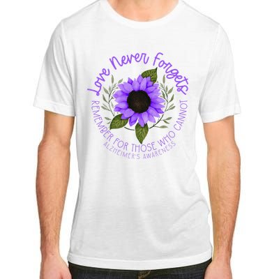 Alzheimer Awareness Purple Sunflower Adult ChromaSoft Performance T-Shirt