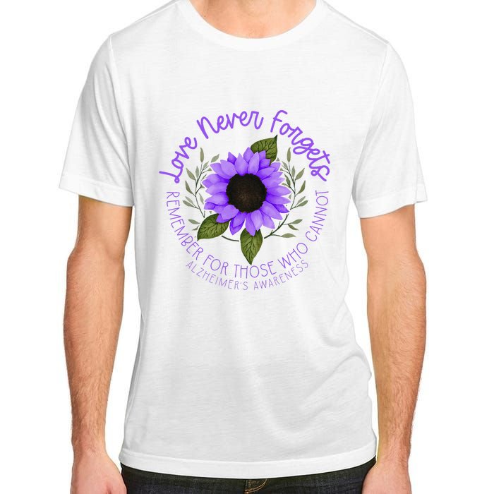 Alzheimer Awareness Purple Sunflower Adult ChromaSoft Performance T-Shirt