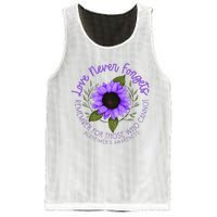 Alzheimer Awareness Purple Sunflower Mesh Reversible Basketball Jersey Tank