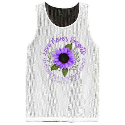 Alzheimer Awareness Purple Sunflower Mesh Reversible Basketball Jersey Tank