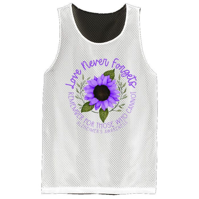 Alzheimer Awareness Purple Sunflower Mesh Reversible Basketball Jersey Tank