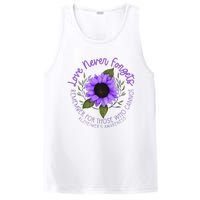 Alzheimer Awareness Purple Sunflower PosiCharge Competitor Tank