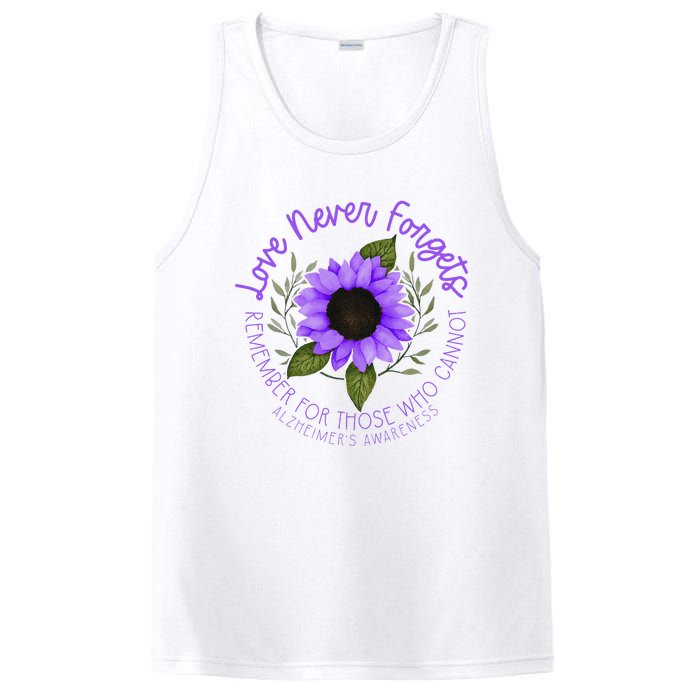 Alzheimer Awareness Purple Sunflower PosiCharge Competitor Tank