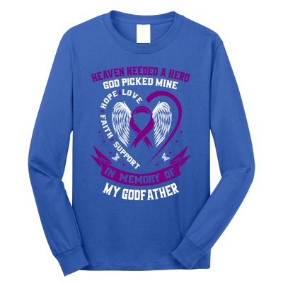 Alzheimers Awareness Products Memorial Loss Of Godfather Gift Long Sleeve Shirt